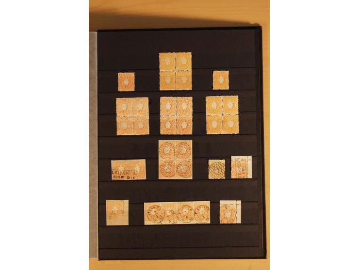 SAMMLUNG MARKEN: 1850/67, ungebrauchte und gestempelte reichhaltige Sammlung, beginnend mit 12 Stück Nr. 1 (teils Randstücke)