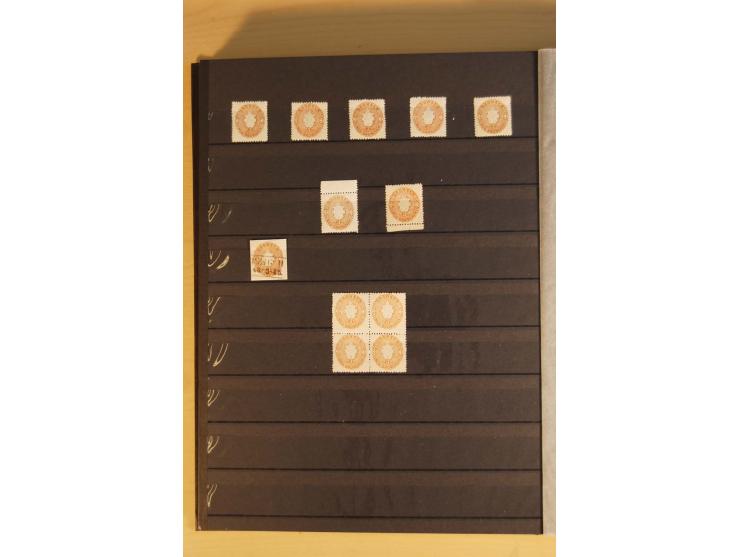 SAMMLUNG MARKEN: 1850/67, ungebrauchte und gestempelte reichhaltige Sammlung, beginnend mit 12 Stück Nr. 1 (teils Randstücke)