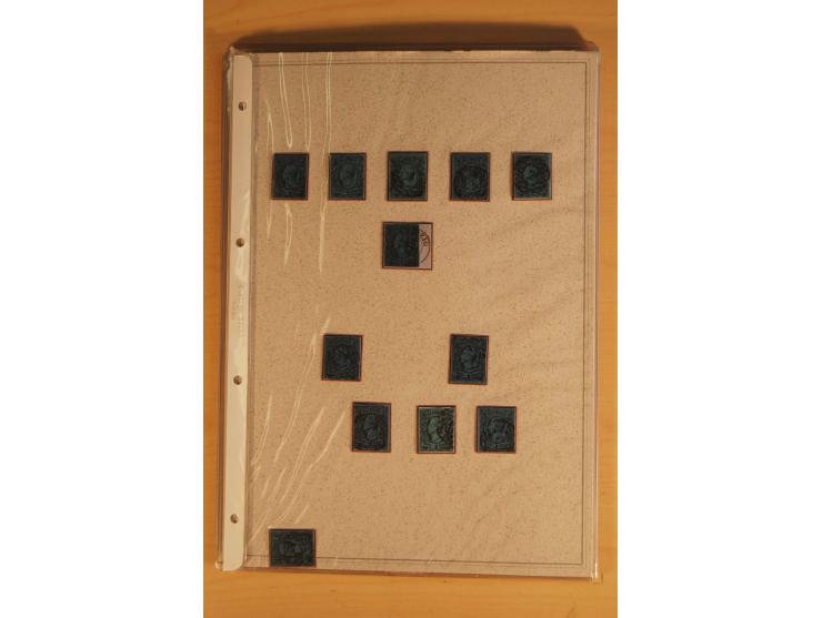 SAMMLUNG MARKEN: 1850/67, ungebrauchte und gestempelte reichhaltige Sammlung, beginnend mit 12 Stück Nr. 1 (teils Randstücke)