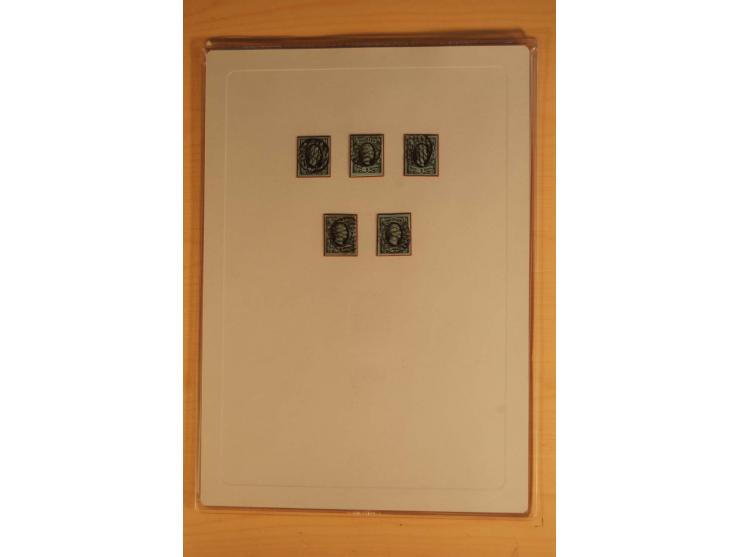 SAMMLUNG MARKEN: 1850/67, ungebrauchte und gestempelte reichhaltige Sammlung, beginnend mit 12 Stück Nr. 1 (teils Randstücke)