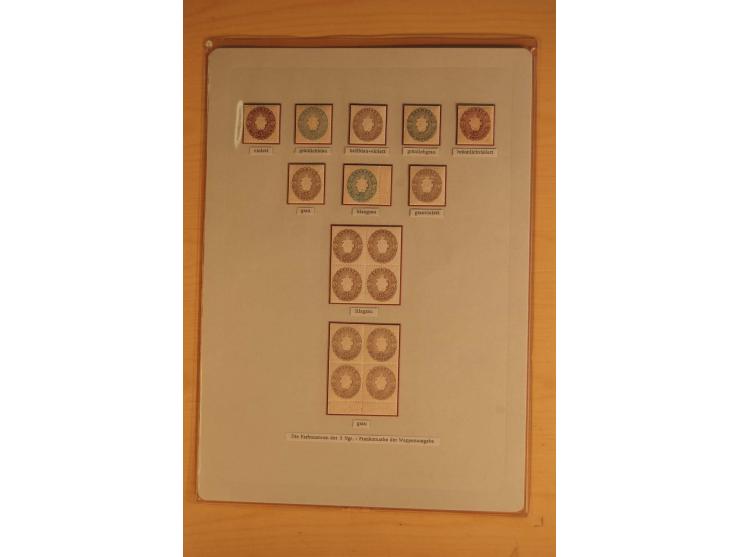 SAMMLUNG MARKEN: 1850/67, ungebrauchte und gestempelte reichhaltige Sammlung, beginnend mit 12 Stück Nr. 1 (teils Randstücke)
