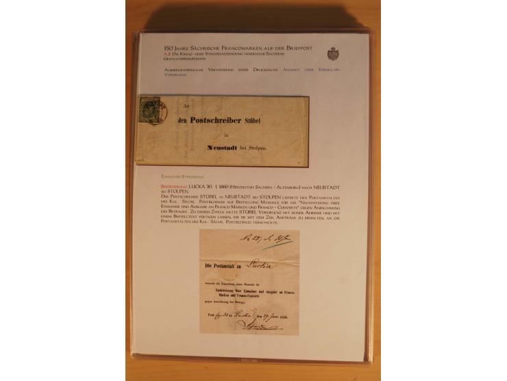 SAMMLUNG BRIEFE: 1851/67, rund 70 fast ausschließlich frankierte Briefe beginnend mit 2 "Restfrankaturen" der Nr. 1, daneben 