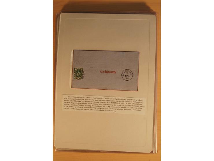 SAMMLUNG BRIEFE: 1851/67, rund 70 fast ausschließlich frankierte Briefe beginnend mit 2 "Restfrankaturen" der Nr. 1, daneben 