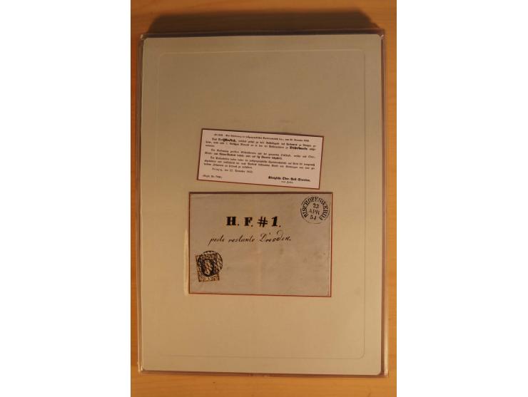 SAMMLUNG BRIEFE: 1851/67, rund 70 fast ausschließlich frankierte Briefe beginnend mit 2 "Restfrankaturen" der Nr. 1, daneben 