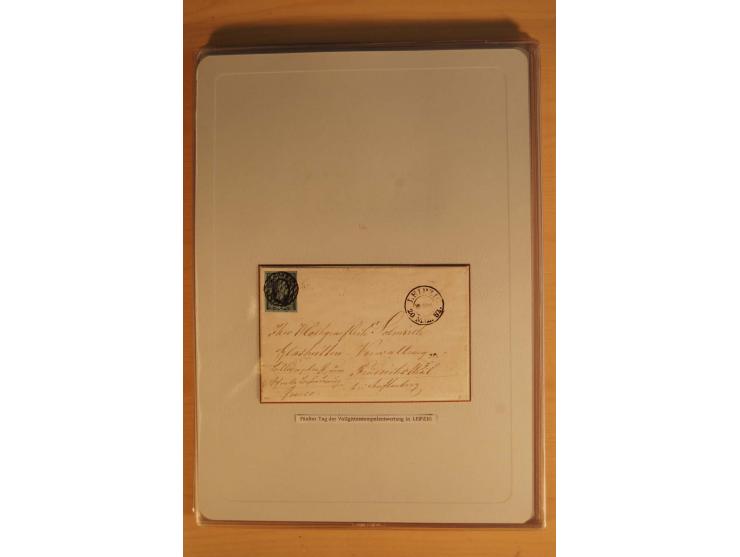SAMMLUNG BRIEFE: 1851/67, rund 70 fast ausschließlich frankierte Briefe beginnend mit 2 "Restfrankaturen" der Nr. 1, daneben 