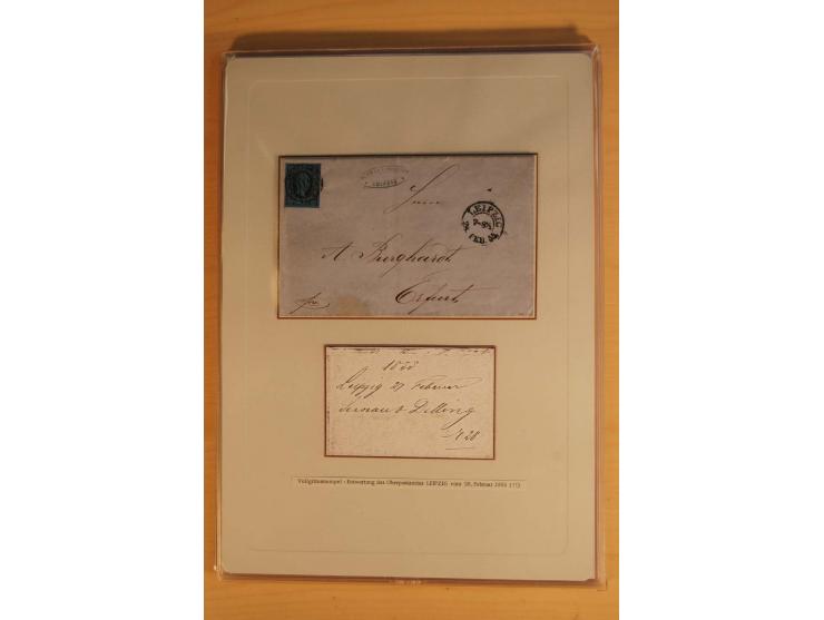 SAMMLUNG BRIEFE: 1851/67, rund 70 fast ausschließlich frankierte Briefe beginnend mit 2 "Restfrankaturen" der Nr. 1, daneben 