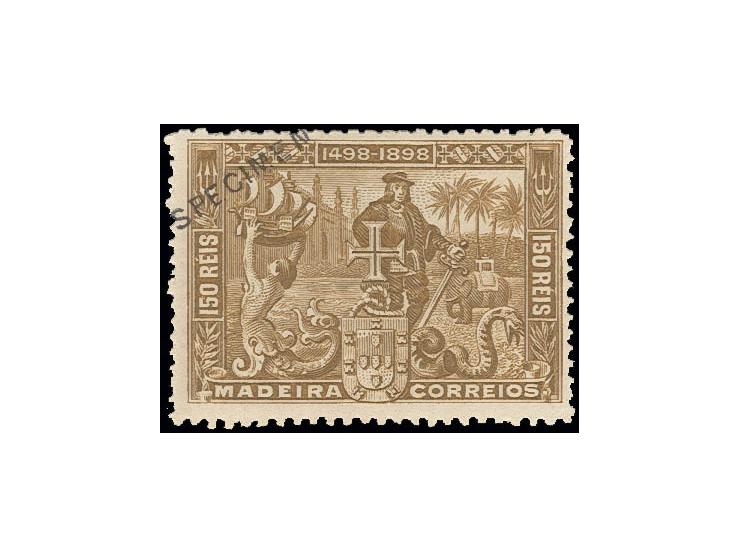 1898, Vasco da Gama 2½-150 r., unused set with overprint "SPECIMEN" in the upper left corner, also normal set and 2½ r. blue-