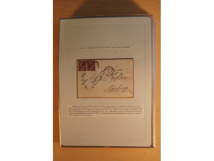 SAMMLUNG WECHSELVERKEHR: 1852/80, aufgezogene Sammlung von rund 80 Briefen (wenige Briefteile) von und nach Sachsen, dabei vi