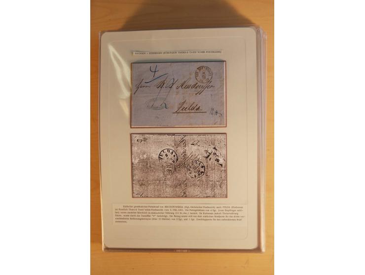 SAMMLUNG WECHSELVERKEHR: 1852/80, aufgezogene Sammlung von rund 80 Briefen (wenige Briefteile) von und nach Sachsen, dabei vi