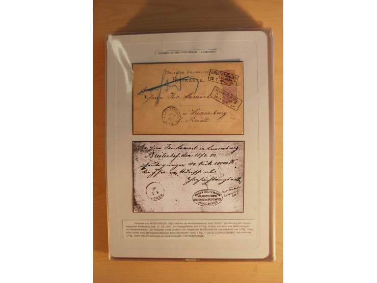 SAMMLUNG WECHSELVERKEHR: 1852/80, aufgezogene Sammlung von rund 80 Briefen (wenige Briefteile) von und nach Sachsen, dabei vi