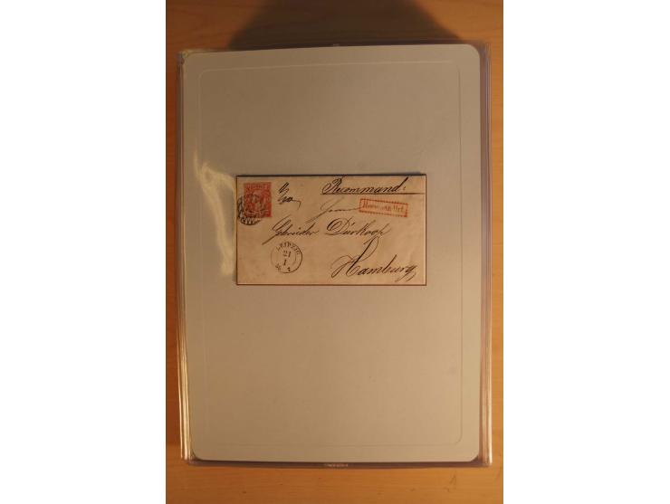 SAMMLUNG WECHSELVERKEHR: 1852/80, aufgezogene Sammlung von rund 80 Briefen (wenige Briefteile) von und nach Sachsen, dabei vi