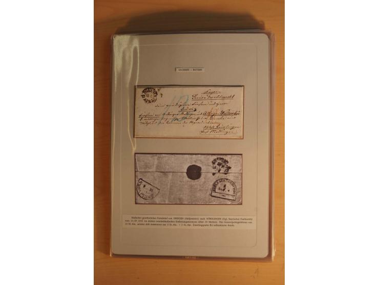 SAMMLUNG WECHSELVERKEHR: 1852/80, aufgezogene Sammlung von rund 80 Briefen (wenige Briefteile) von und nach Sachsen, dabei vi