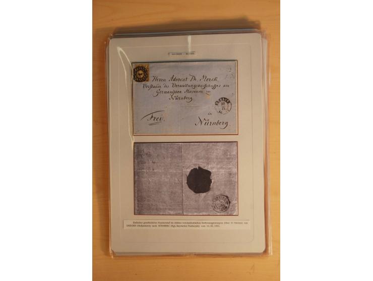 SAMMLUNG WECHSELVERKEHR: 1852/80, aufgezogene Sammlung von rund 80 Briefen (wenige Briefteile) von und nach Sachsen, dabei vi