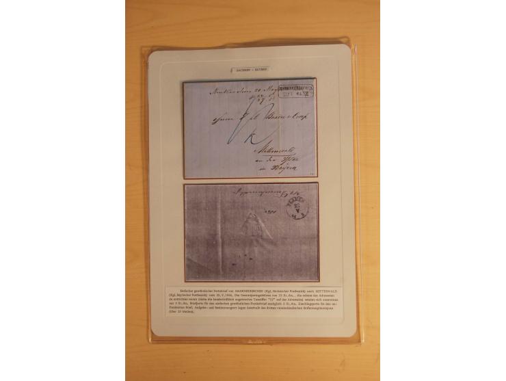 SAMMLUNG WECHSELVERKEHR: 1852/80, aufgezogene Sammlung von rund 80 Briefen (wenige Briefteile) von und nach Sachsen, dabei vi