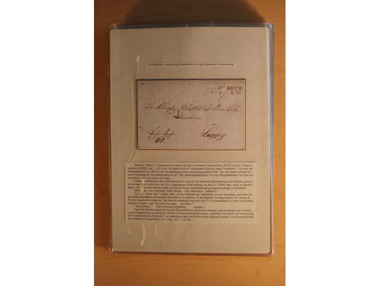 SAMMLUNG WECHSELVERKEHR: 1852/80, aufgezogene Sammlung von rund 80 Briefen (wenige Briefteile) von und nach Sachsen, dabei vi