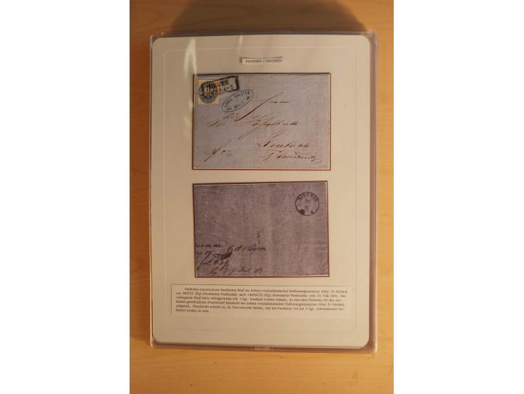 SAMMLUNG WECHSELVERKEHR: 1852/80, aufgezogene Sammlung von rund 80 Briefen (wenige Briefteile) von und nach Sachsen, dabei vi