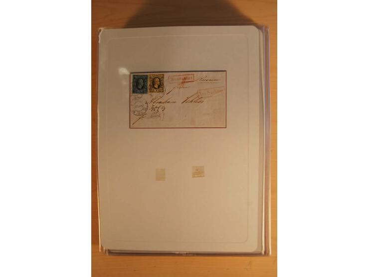 SAMMLUNG WECHSELVERKEHR: 1852/80, aufgezogene Sammlung von rund 80 Briefen (wenige Briefteile) von und nach Sachsen, dabei vi