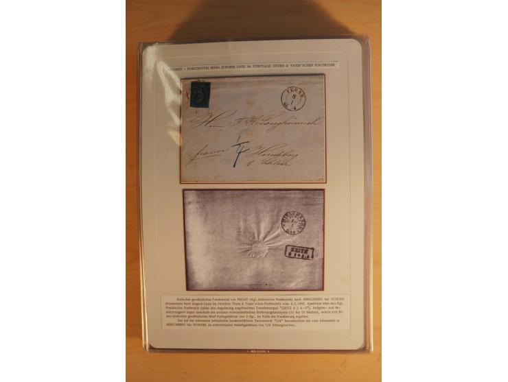 SAMMLUNG WECHSELVERKEHR: 1852/80, aufgezogene Sammlung von rund 80 Briefen (wenige Briefteile) von und nach Sachsen, dabei vi