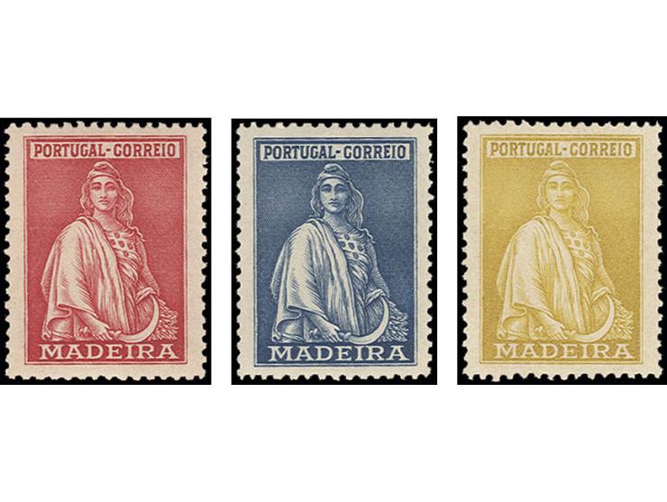 Ceres, proofs in recess printing without value in three colours red, blue and yellow, unused, fine and rare