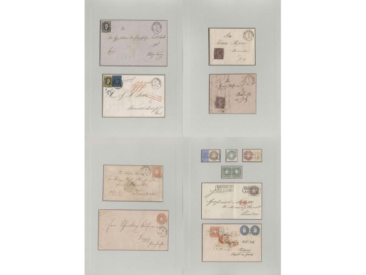 STEMPELSAMMLUNG: Sammlung von über 1200 meist frankierten Briefen sowie rund 350 losen Marke und Briefstücken, dabei viele Fr