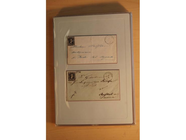 STEMPELSAMMLUNG: Sammlung von über 1200 meist frankierten Briefen sowie rund 350 losen Marke und Briefstücken, dabei viele Fr