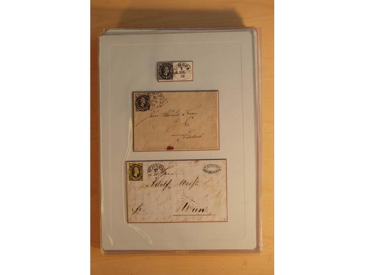 STEMPELSAMMLUNG: Sammlung von über 1200 meist frankierten Briefen sowie rund 350 losen Marke und Briefstücken, dabei viele Fr