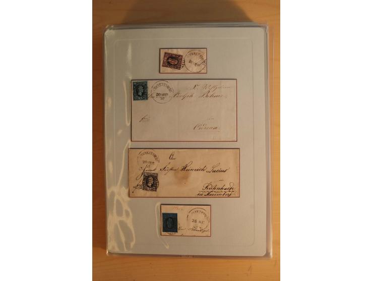 STEMPELSAMMLUNG: Sammlung von über 1200 meist frankierten Briefen sowie rund 350 losen Marke und Briefstücken, dabei viele Fr