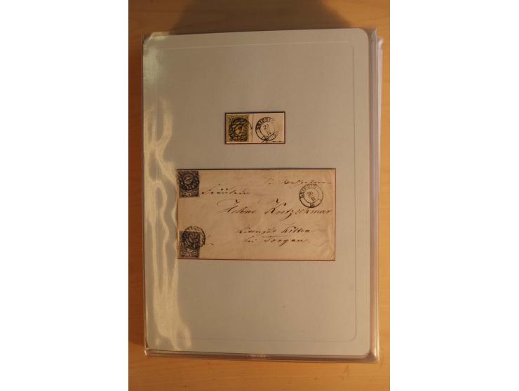 STEMPELSAMMLUNG: Sammlung von über 1200 meist frankierten Briefen sowie rund 350 losen Marke und Briefstücken, dabei viele Fr