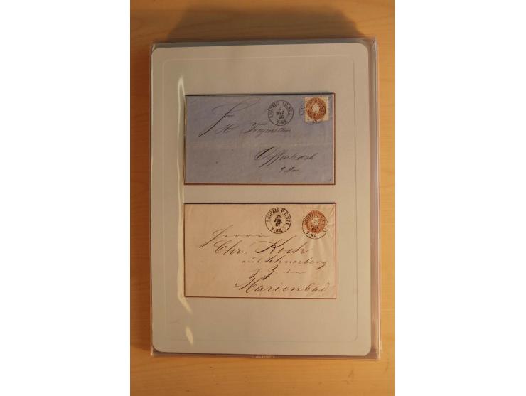 STEMPELSAMMLUNG: Sammlung von über 1200 meist frankierten Briefen sowie rund 350 losen Marke und Briefstücken, dabei viele Fr