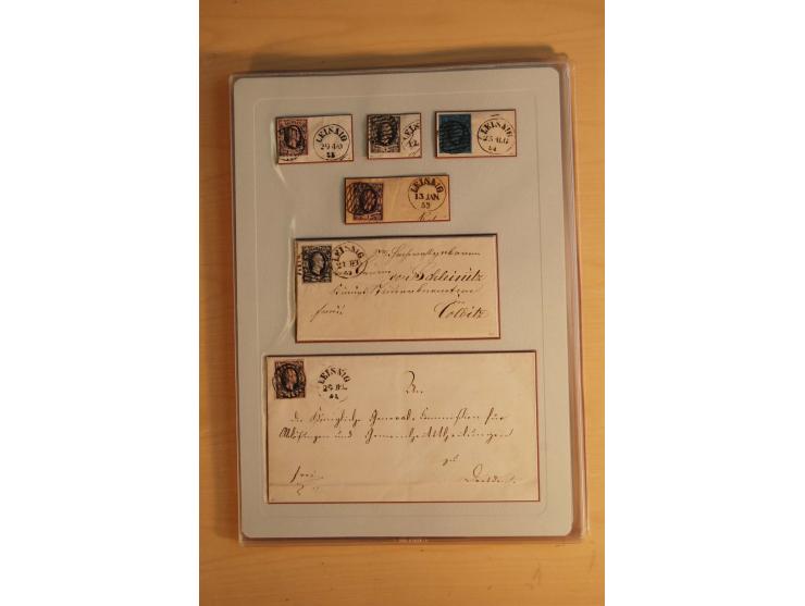 STEMPELSAMMLUNG: Sammlung von über 1200 meist frankierten Briefen sowie rund 350 losen Marke und Briefstücken, dabei viele Fr