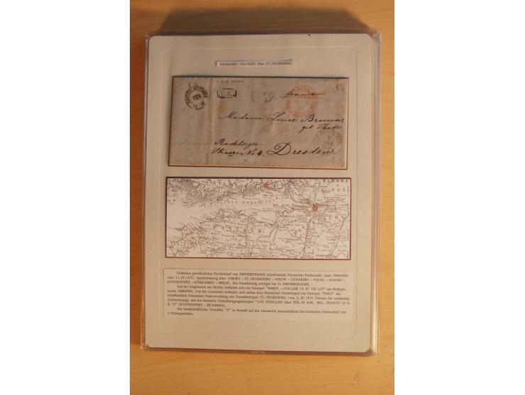 DIVERSE EUROPÄISCHE LÄNDER: 1853/70 (ca.), 22 frankierte und unfrankierte Briefe, dabei Dreifarben-Frankatur Dänemark, "K.B. 