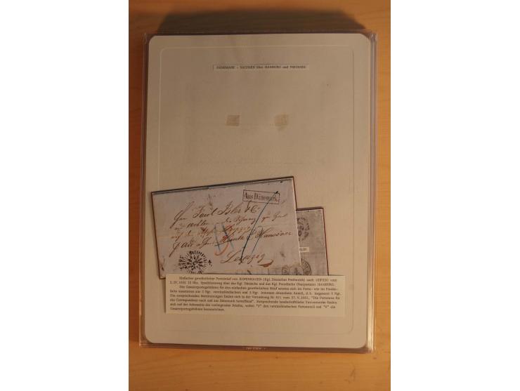 DIVERSE EUROPÄISCHE LÄNDER: 1853/70 (ca.), 22 frankierte und unfrankierte Briefe, dabei Dreifarben-Frankatur Dänemark, "K.B. 