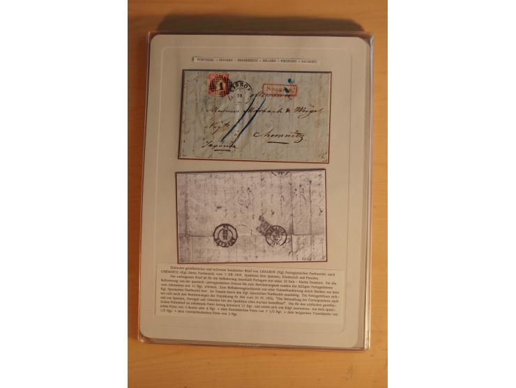 DIVERSE EUROPÄISCHE LÄNDER: 1853/70 (ca.), 22 frankierte und unfrankierte Briefe, dabei Dreifarben-Frankatur Dänemark, "K.B. 