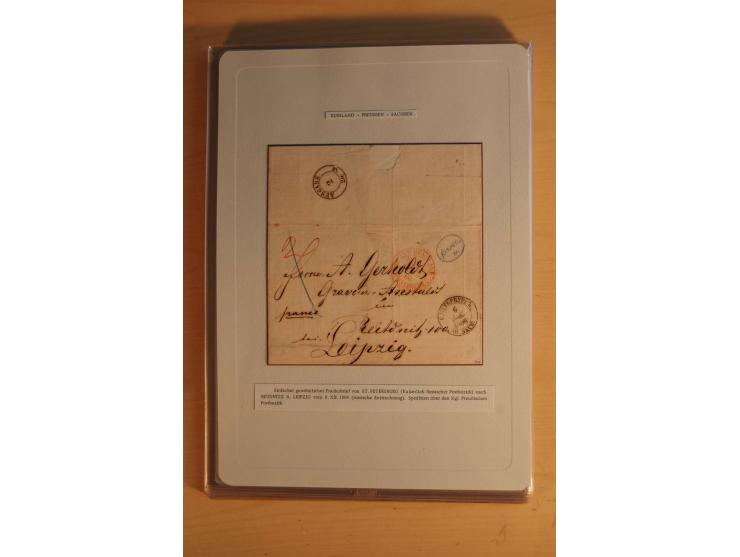 DIVERSE EUROPÄISCHE LÄNDER: 1853/70 (ca.), 22 frankierte und unfrankierte Briefe, dabei Dreifarben-Frankatur Dänemark, "K.B. 