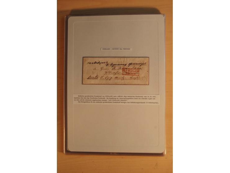 DIVERSE EUROPÄISCHE LÄNDER: 1853/70 (ca.), 22 frankierte und unfrankierte Briefe, dabei Dreifarben-Frankatur Dänemark, "K.B. 