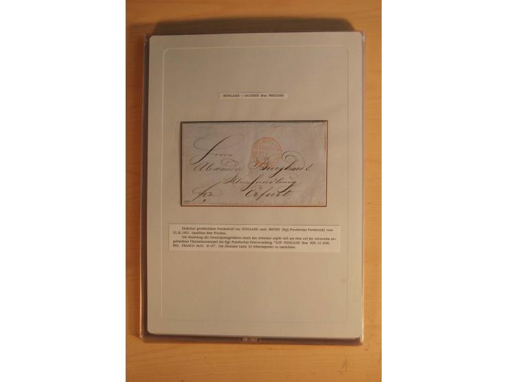 DIVERSE EUROPÄISCHE LÄNDER: 1853/70 (ca.), 22 frankierte und unfrankierte Briefe, dabei Dreifarben-Frankatur Dänemark, "K.B. 