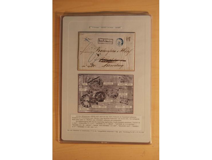DIVERSE EUROPÄISCHE LÄNDER: 1853/70 (ca.), 22 frankierte und unfrankierte Briefe, dabei Dreifarben-Frankatur Dänemark, "K.B. 