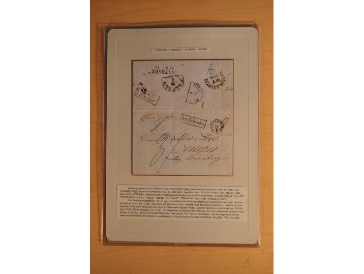 DIVERSE EUROPÄISCHE LÄNDER: 1853/70 (ca.), 22 frankierte und unfrankierte Briefe, dabei Dreifarben-Frankatur Dänemark, "K.B. 