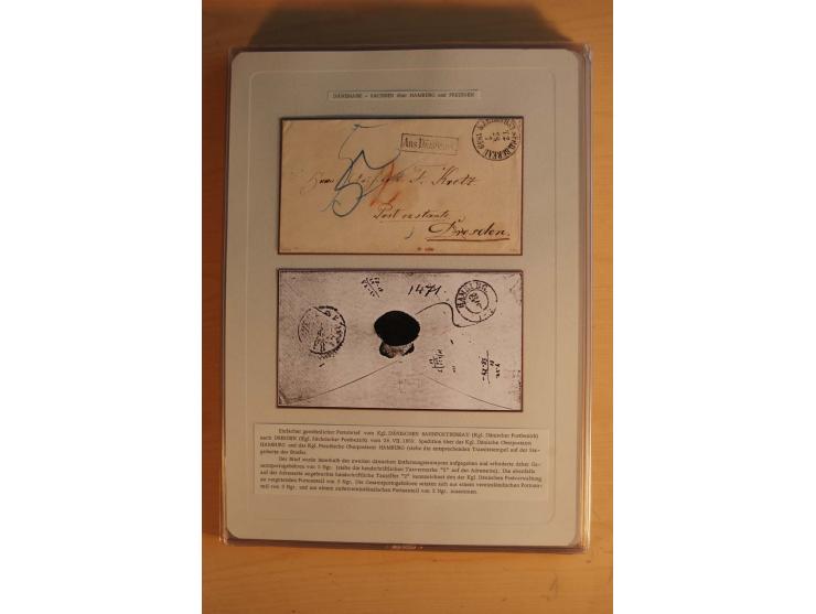 DIVERSE EUROPÄISCHE LÄNDER: 1853/70 (ca.), 22 frankierte und unfrankierte Briefe, dabei Dreifarben-Frankatur Dänemark, "K.B. 