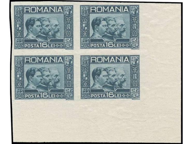 3 Kings 16 l., imperforated block of 4 from the lower right sheet corner, unhinged mint, very scarce, only 50 printed
