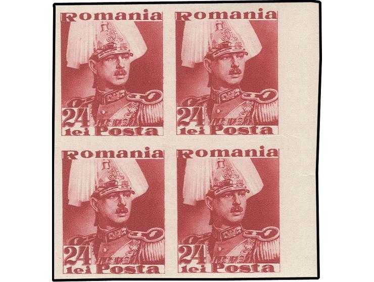 25 b.-24 l., 19 values complete in imperforated blocks of 4 from sheet margins, unhinged mint, few with minor imperfections, 