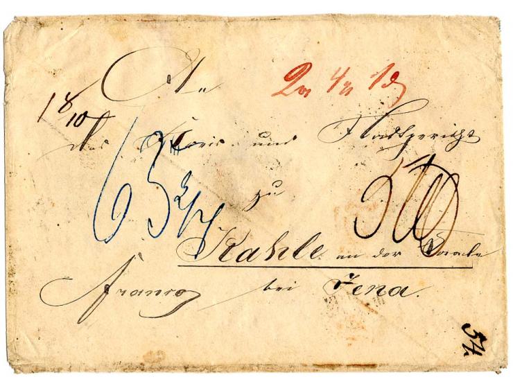 1850, Verticais 90 Réis im senkrechten Paar und 10 Réis im waagerechten 6er-Block mit DKr. "PORTO ALEGRE" rückseitig auf Brie