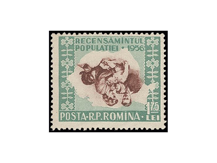1956, Census 1,75 l. with centre inverted, unhinged mint