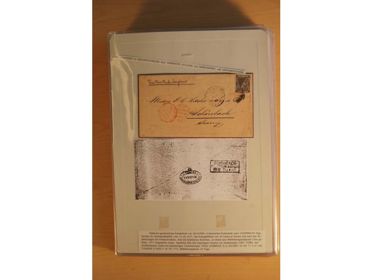 TRANSATLANTISCHE POST: 1851/77 (ca.), 31 unfrankierte und frankierte Briefe, meist aus den USA, jedoch auch einige aus Mexiko