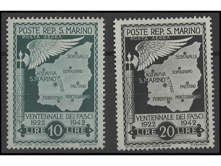 1943, Airmail 10-20 l. without overprint, unused, fine