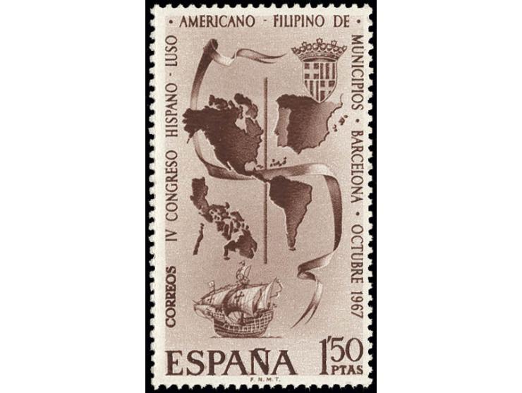 Municipal Congress Barcelona 1,50 pta. in unissued colour brown, unhinged mint, fine and scarce