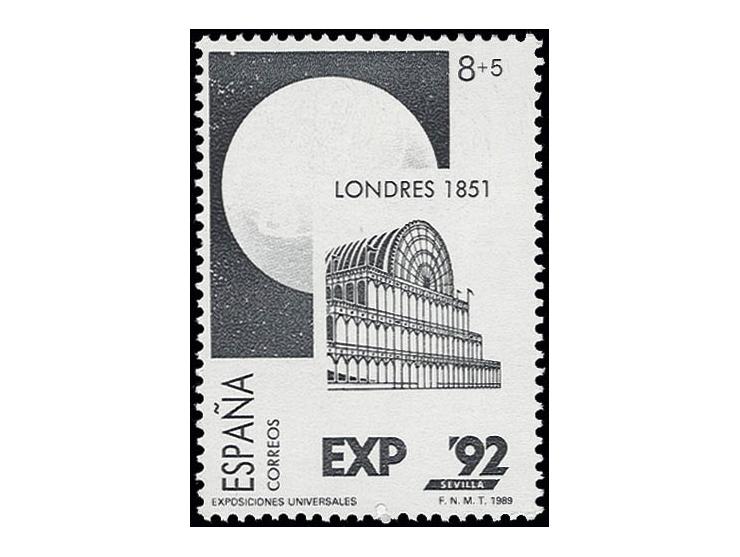 EXP'92 8+5 pta. London, all colours except black print missing, unhinged mint, fine and scarce