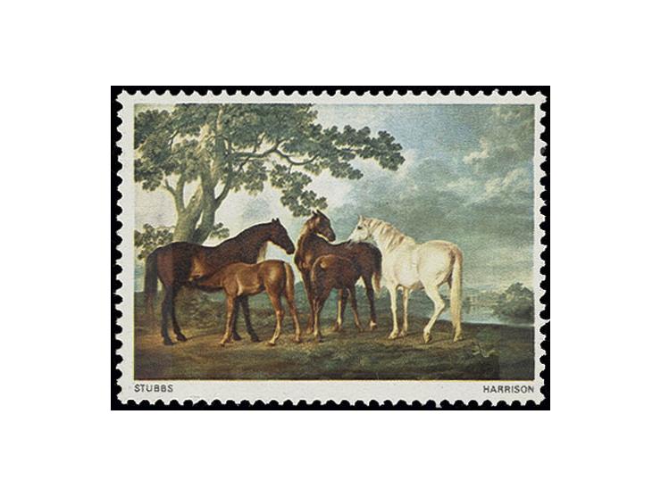  1967, british paintings, 9 d. with missing value and Queen's head, unhinged mint, fine