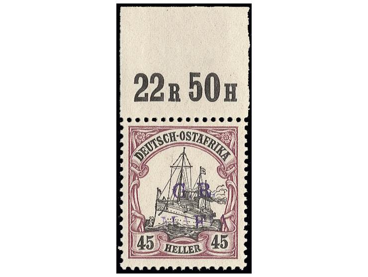 45 h. black/mauve with upper sheet margin (hinged), unhinged mint, very fine, certificate BPA