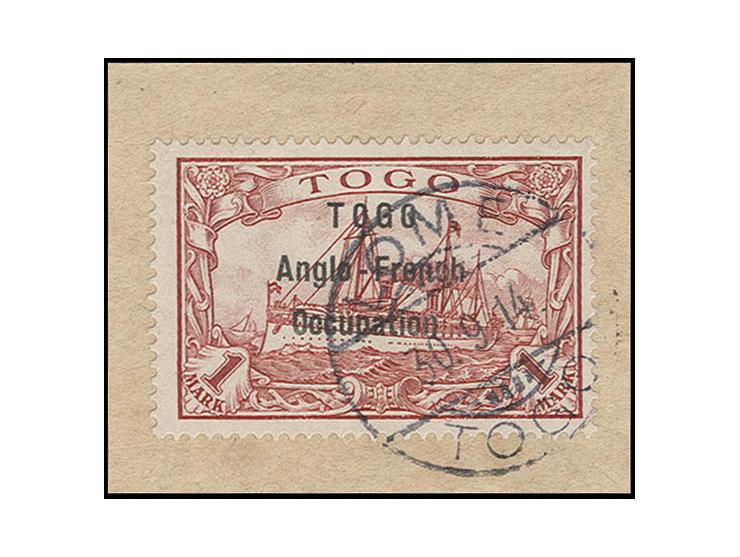1 m. carmine tied by cds. "LOME 30.9.14" to piece, very fine, certificate PF
